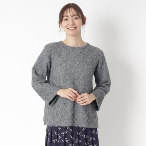 ローラ アシュレイ（LAURA ASHLEY）/【ウール混】変わり編みAライン プルオーバーニット