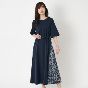 ローラ アシュレイ（LAURA ASHLEY）/【ジャージ素材／同柄アイテムあり】サイドプリーツワンピース