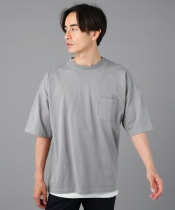 スプートニクス/＜SLICK＞MVS天竺ドロップショルダー半袖Tシャツ