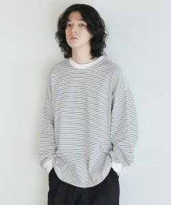 スプートニクス（SPUTNICKS）/＜SLICK＞MVS天竺ジャージマイクロボーダードローストリングスL/S　Tシャツ