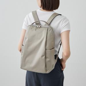 未使用級　ラシット　リュック　バッグパック　ナイロン　レザー　グレー 背面メッシュ仕様＞クラウズナイロンリュックサック(CE-1499