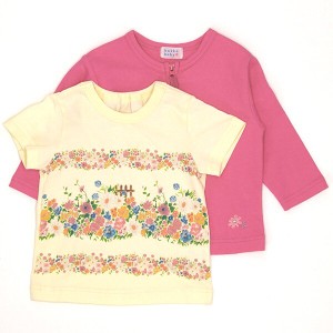 ハッカキッズ&ベビー（hakka kids & baby）/［ベビー］ジップアップカーディガンＴシャツセット