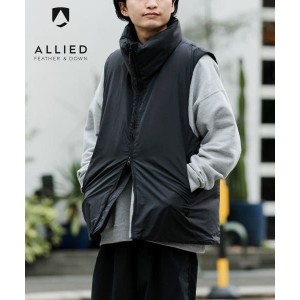 ☆タトラス☆TATRAS ダウンベスト Vネック 光沢 インナーダウンネイビー