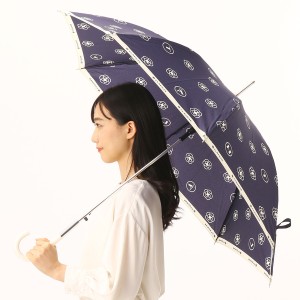 クレイサス/CLATHAS クレイサス カメリア，ロゴ柄 ジャンプ式雨傘（長傘）