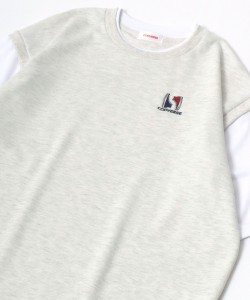 コンバース（Converse）/オーバーサイズ ワンポイント刺繍 ベストレイヤード 半袖Tシャツ レディース メンズ