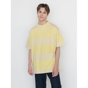 リーバイス（Levi’s）/モックネックTシャツ MUTED LIME WIDE STRIPE