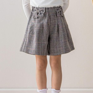 ベベ プチ ポワ ヴェール（BeBe Petits Pois Vert）/【店舗限定】【お揃い】カラフルチェックorウール風キュロットパンツ(95~150cm)