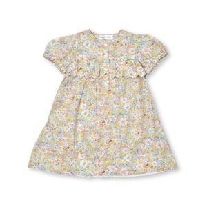 ベベ プチ ポワ ヴェール（BeBe Petits Pois Vert）/パステル花柄スカラップワンピース(95~150cm)