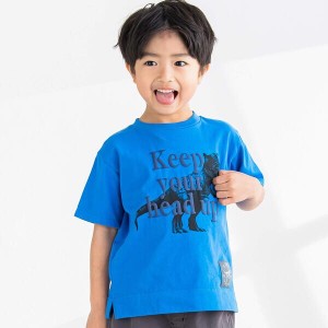 ベベ プチ ポワ ヴェール（BeBe Petits Pois Vert）/リアル恐竜ロゴプリント半袖Tシャツ(95~150cm)