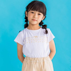 ベベ プチ ポワ ヴェール（BeBe Petits Pois Vert）/【店舗限定】キラキラプリント入り天竺Tシャツ(95~150cm)