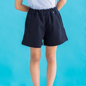 【NEW】ベベ プチ ポワ ヴェール（BeBe Petits Pois Vert）/【店舗限定】無地ツイードポンポンつきキュロット(95~150cm)