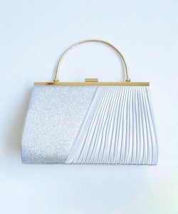 リプリート（REPLETE）/シャイニーラメ×サテンプリーツ・アシメパーティーBAG