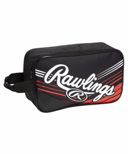 ローリングス（rawlings）/野球スパイク袋 シューズバック−ブラック／ホワイト／レッド