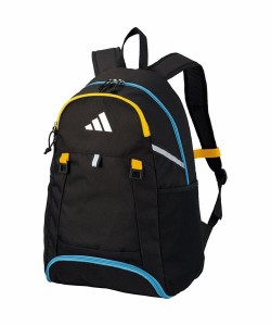 アディダス（adidas）/ボールバッグ ボール用デイパック　24L　黒色×黄色×青色（外付けネット）