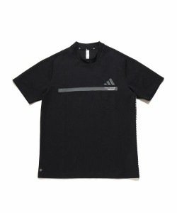 アディダス（adidas）/ハイネック ビックアディダスロゴ 半袖モックネックシャツ