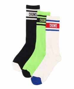 チャムス（CHUMS）/ソックス 3P CHUMS Medium Socks (3P チャムス ミディアム ソックス)