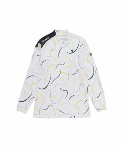 ルコックスポルティフ（ゴルフ）（le coq sportif golf）/ハイネック 【ストレッチフォーサー】総柄プリントモックネックシャツ