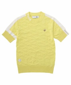 ルコックスポルティフ（ゴルフ）（le coq sportif golf）/シャツ・ポロシャツ 【RIJOUME】五分丈ロゴジャガードニットシャツ