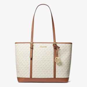 マイケル・コース（Michael Kors）/JET SET TRAVEL トップジップ トート ラージ − MKシグネチャー