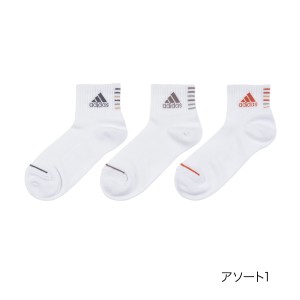 アディダス（adidas）/ADIDAS(アディダス) ： Deo ライン ワンポイント ソックス ショート丈 3足組