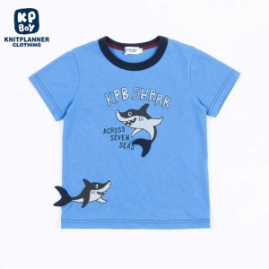 ケーピーボーイ（KP BOY）/【日本製】サメモチーフの半袖Tシャツ(100〜130)