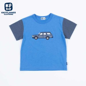 ケーピーボーイ（KP BOY）/車アップリケ半袖Tシャツ(100〜130)