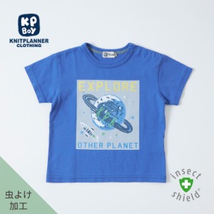 ケーピーボーイ（KP BOY）/ｘCAYA 虫除け機能（インセクトシールド）宇宙プリント半袖Tシャツ90