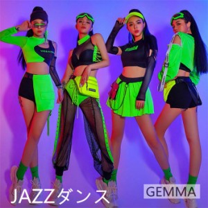 ジャズダンス 大人ダンス衣装 へそ出し レディース セクシー 団体服 演出 舞台衣装 イベント JAZZ ヒップホップ タンクトップ スカート 