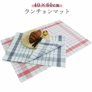  ランチョンマット お洒落 40 4060 チェック 40 40cm×60cm 綿 幼稚園 60cm おしゃれ 40cm ランチョンマット コットン 布 60 60cm 大判 4