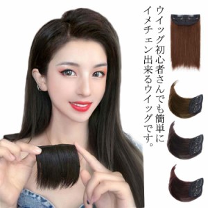 ウイッグ 前髪ウイッグ ヘアピース かつら ポイントウィッグ 部分ウィッグ 前髪 サイドウイッグ 髪の毛 自然 ボリューム 白髪隠し 増毛 