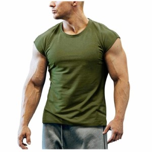 タンクトップ メンズ Tシャツ ノースリーブ スポーツウェア トレニングウェア インナー フィットネス 夏 運動 筋肉