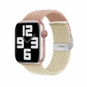 アップルウォッチ バンド おしゃれ 女性 男性 applewatch 編み込み アップルウォッチ ベルト ナイロン バイカラー カラフル 38mm 40mm 41