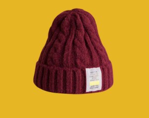 ニット 帽子 ワッペン付 ケーブル編み レディース メンズ シンプル 韓国 流行 かわいい 保温 防寒 無地 大きいサイズ 帽子 暖かい 柔らか