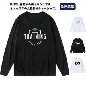 長袖 ドライメッシュ ティシャツ ドライ メンズ バスケットボール 吸汗速乾 ティーシャツ 長袖 tシャツ 無地 おしゃれ Tシャツ カジュア