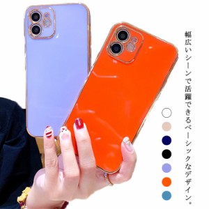 iPhone12 12mini ケース サイドメッキ加工 スマホケース カバー iPhoneケース シリコン 多機種対応 おしゃれ 韓国 可愛い ソフト 全面保