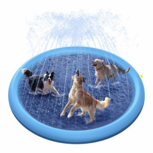 噴水マット 噴水池 水遊び 噴水 ペット用 犬用 100/150/170cm 滑り止め 子供用 噴水プール ウォーター シャワーマット 水 親子芝生遊び 