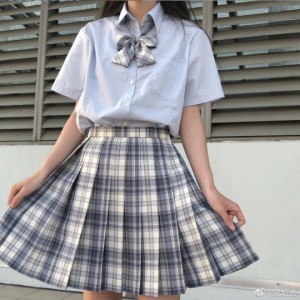 セーラー服 学生服 3点セット 上下セット 半袖 チェックスカート リボン スクールスカート プリーツスカート 女子制服 スーツ JK制服 コ