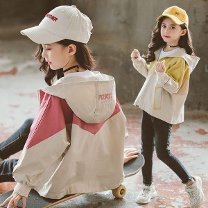 子供服 女の子 おしやれ アウター キッズ トレンチコート スプリングコート 春秋 子供コート ジャケット ショートコート 防風