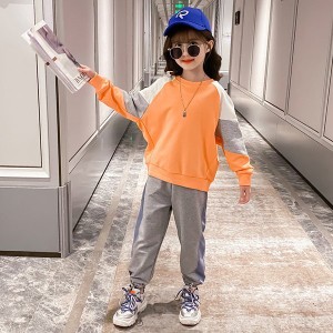 子供服 セットアップ キッズ 女の子 長袖 春秋 上下セット トップス Tシャツ ロングパンツ 子供ジャージ スポーツウェア 運動着 おしゃれ