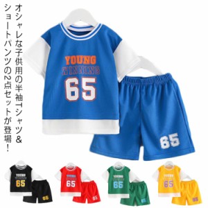 上下セット 子供服 キッズ服 赤ちゃん 2点セット 半袖Tシャツ 男の子 ショートパンツ 薄手 男児 部屋着 スポーツ カジュアル 通学 通園 