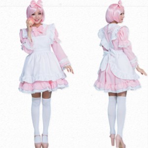 コスプレ メイド服 4点セット 子供 女の子 ワンピース フリル エプロンメイド 仮装 衣装 コスチューム 可愛い アリス ロリータ ウェイト