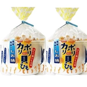 カリポリ 津軽海峡のしお味 ４０g×２袋 アラコウ水産 貝ひも 珍味 スナック ホタテ (塩2)