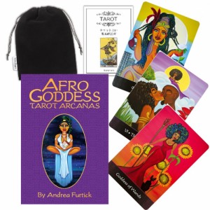 タロットカード アフロ ゴッデス タロット アルカナ Afro Goddess Tarot Arcanas 日本語のタロットカード基本説明書&ポーチ付き 正規品