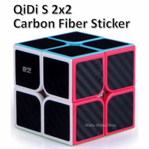 安心の保証付き 正規販売店 QiYi カーボンファイバーシリーズ QiDi S 2x2x2キューブ Carbon Fiber Sticker おすすめ