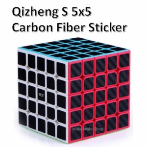安心の保証付き 正規販売店 QiYi カーボンファイバーシリーズ 5x5x5キューブ Qizheng S 5x5 Carbon Fiber Sticker おすすめ