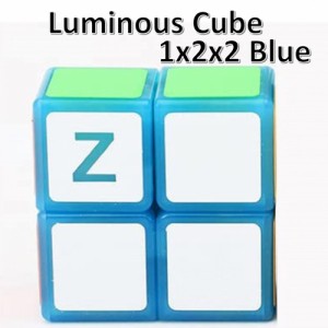 安心の保証付き Z-CUBE 暗闇で光るスピードキューブ 夜光キューブ 蛍光キューブ (1x2x2、ブルー) luminous cube 1x2x2 blue