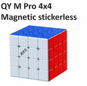 安心の保証付き 正規販売店 QY M Pro 4x4 Magnetic stickerless 磁石搭載 4x4x4キューブ ステッカーレス