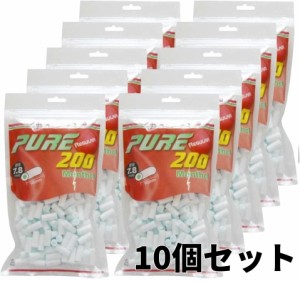 PURE ピュア レギュラー メンソール フィルター 200個入り×10個セット 長さ約18mm 手巻きタバコ 手巻きたばこ 巻タバコ