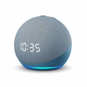 Echo Dot (エコードット) 第4世代 - 時計付きスマートスピーカー with Alexa、トワイライトブルー