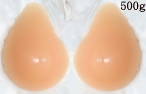 Micopuella シリコンバスト 貼付式 粘着式 左右2個 人工乳房 乳がん パッド 乳癌パッド 人工乳房 人工おっぱい  500g